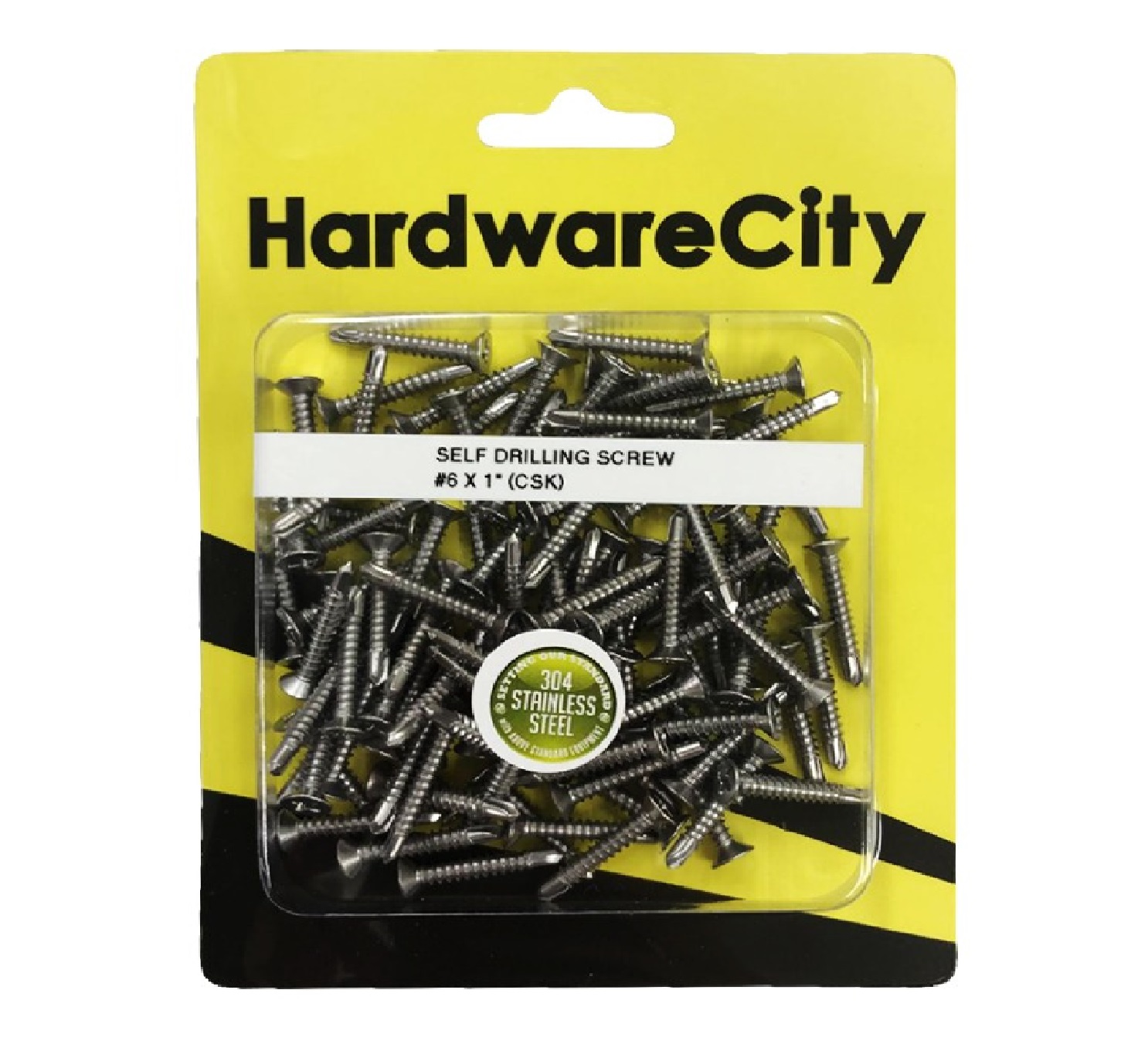 HardwareCity Stainless Steel CSK Self Drilling Screws 6 X 25MM (1"), 100PC/Pack